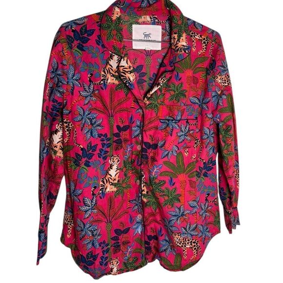 Printfresh Other - Printfresh Bagheera button down Sleep Shirt Top in hot pink small